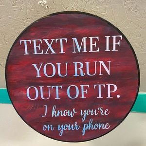 Handmade wooden sign